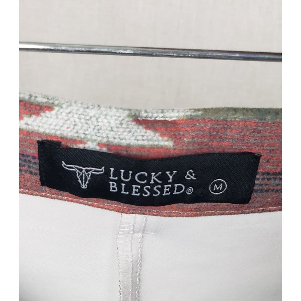 Lucky & Blessed Aztec Print Fringe Studded Shorts M Western Coachella Festival - Picture 4 of 10
